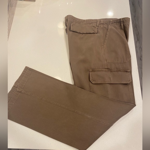 Zara high waisted cargo pants mocha brown WORN ONCE/DRY CLEANED (US6) - Picture 4 of 7